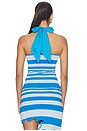 view 3 of 4 Naomi Bandage Halter Top in Utah Blue