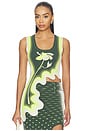 view 1 of 4 Kerry Wavy Tank Top in Chrome Green