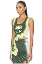 view 2 of 4 Kerry Wavy Tank Top in Chrome Green