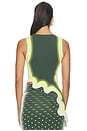 view 3 of 4 Kerry Wavy Tank Top in Chrome Green