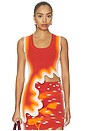 view 1 of 5 Kerry Wavy Tank Top in Fireball Orange