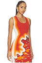 view 2 of 5 Kerry Wavy Tank Top in Fireball Orange
