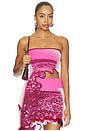 view 1 of 6 Pomelo Wavy Bra Top in Pink Dazzle