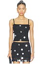 view 1 of 5 Ariel Sequins Tank Top in Midnight Black