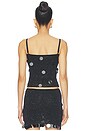 view 4 of 5 Ariel Sequins Tank Top in Midnight Black