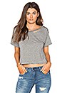view 1 of 5 Codie Distressed Studded Crop Tee in Heather Gray