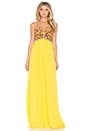 view 1 of 3 MAXIVESTIDO CON BORDADOS in Yellow