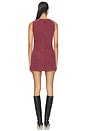 view 3 of 3 Distressed Canvas Dress in Burgundy