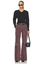 view 5 of 6 Distressed Pant in Burgundy