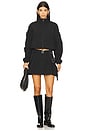 view 5 of 6 Pleated Shirting Skirt in Black