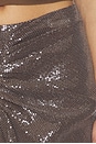 view 6 of 6 Gather Sequin Mini Skirt in Brown