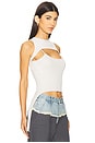 view 2 of 4 REGATA DE TELA COM HARNESS in White