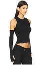 view 3 of 6 Twist Front Knit Top in Black