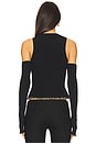 view 4 of 6 Twist Front Knit Top in Black