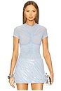 view 1 of 4 Mesh Gathering Baby Tee in Blue