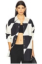 view 1 of 4 PXL Checker Button Down Shirt in Black & White