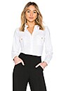view 1 of 4 Double Pocket Button Down Top in Off White