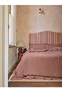 view 3 of 4 Gingham 100% Linen Duvet Cover in Rhubarb & Oatmeal