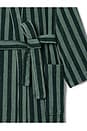 view 2 of 2 Pembroke Stripe Cotton Robe in Pine Green
