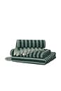 view 2 of 3 Pembroke Stripe Bath Towel in Pine Green