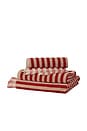 view 2 of 3 TOALLA PEMBROKE STRIPE BATH TOWEL in Sandstone Red