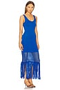 view 2 of 3 Claudia Fringe Dress in Blueberry