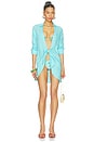 view 1 of 3 VESTIDO COVER UP CON LAZO MILLIE in Water