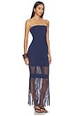 view 3 of 4 Melissa Fringe Dress in Navy