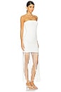 view 2 of 3 Vanessa Strapless Fringe Dress in White