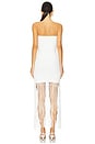 view 3 of 3 Vanessa Strapless Fringe Dress in White