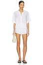 view 5 of 6 Amira Linen Short in White