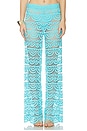 view 1 of 6 High Waist Lace Pant in Turquoise