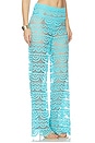 view 2 of 6 High Waist Lace Pant in Turquoise