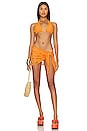 view 4 of 4 Mini Lace Sarong in Orange Crush