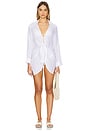 view 1 of 4 X Haleyy Baylee Linen Millie Tie Cover Up in White