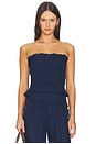 view 1 of 5 Lexi Smocked Top in Navy