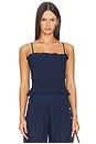 view 2 of 5 Lexi Smocked Top in Navy