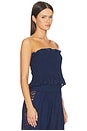 view 3 of 5 Lexi Smocked Top in Navy