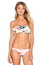 view 1 of 3 HAUT DE MAILLOT DE BAIN BANDEAU VOLANTÉ RUFFLE in Summer Fleur