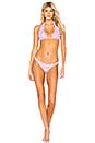 view 4 of 4 Lace Halter Bikini Top in Lilac