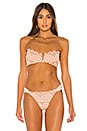view 1 of 5 V Lace Bandeau Bikini Top in Pink Sand