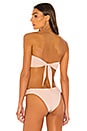 view 4 of 5 V Lace Bandeau Bikini Top in Pink Sand