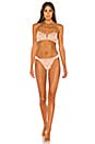 view 5 of 5 V Lace Bandeau Bikini Top in Pink Sand