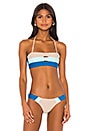 view 2 of 5 x Helen Owen Bandeau Top in Blue in Ocean