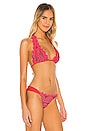 view 2 of 4 Lace Halter Bikini Top in Pink Crush