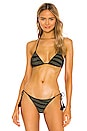 view 1 of 4 Embroidered Tri Bikini Top in Tigerlily