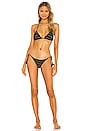 view 4 of 4 Embroidered Tri Bikini Top in Tigerlily