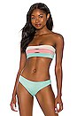 view 1 of 5 Color Block Bandeau Bikini Top in Divine
