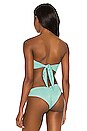 view 4 of 5 Color Block Bandeau Bikini Top in Divine