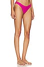view 2 of 4 Basic Ruched Teeny Bikini Bottom in Hot Pink